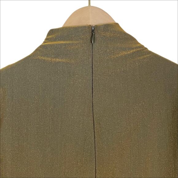 Vintage The Limited Gold Bronze Metallic Long Sleeve One Piece Cat Suit Size XS - Picture 5 of 8